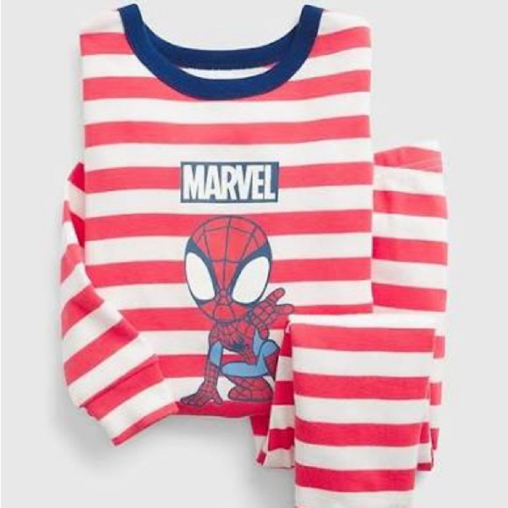 Gap organic cotton  Red and White Spider-Man Kids Pajama set